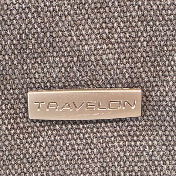 Travelon Gray Canvas Crossbody Security Purse Multi Pocket Durable Travel Bag - Picture 6 of 16